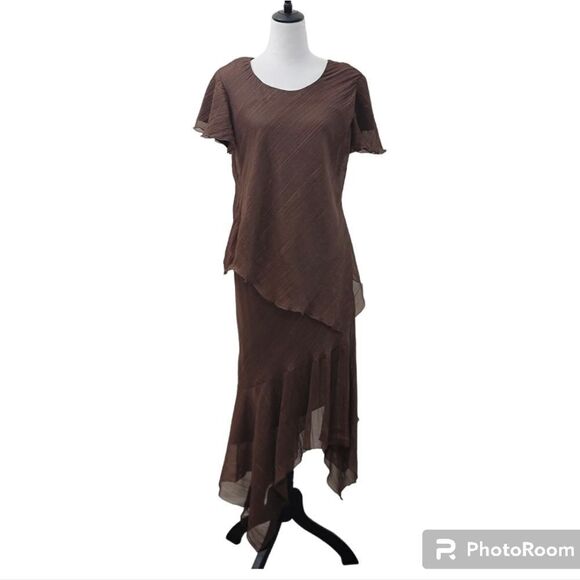 R&M Richards Vintage Y2K Asymmetrical Suit Set Blouse And Midi Skirt Size M - Picture 1 of 8